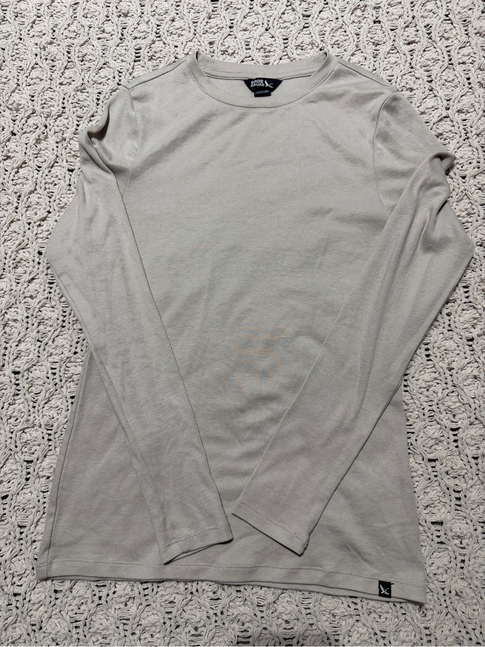 Eddie Bauer Women’s Long Sleeve Crewneck Shirt - Light Beige